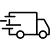 Delivery truck icon representing fast shipping from Canada