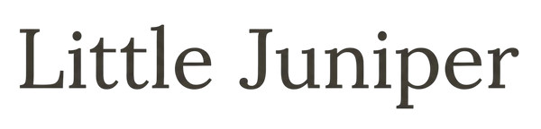 Logo of 'Little Juniper' in black text on a white background